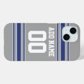 Team Jersey met de Naam en het Aantal van de Douan Case-Mate iPhone Case (Achterkant (horizontaal))