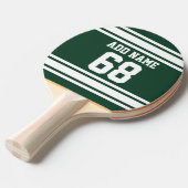 Team Jersey met de Naam en het Aantal van de Douan Tafeltennisbatje (Voorkant Gekanteld)