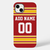 Team Jersey met naam en nummer Case-Mate iPhone Case (Achterkant)