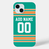 Team Jersey oranje Aangepaste naam en nummer Case-Mate iPhone Case (Achterkant)