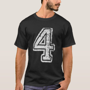 Team Jersey Uniforms Nummer 4 Vier School Sports B T-shirt