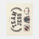 Team Jess Gilmore Girls Design Fleece Deken (Voorkant)