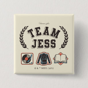 Team Jess Gilmore Girls Design Vierkante Button 5,1 Cm