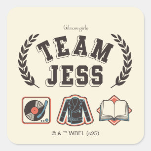 Team Jess Gilmore Girls Design Vierkante Sticker
