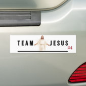 Team Jesus Bumpersticker (Op auto)