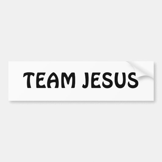 TEAM JESUS BUMPERSTICKER (Voorkant)