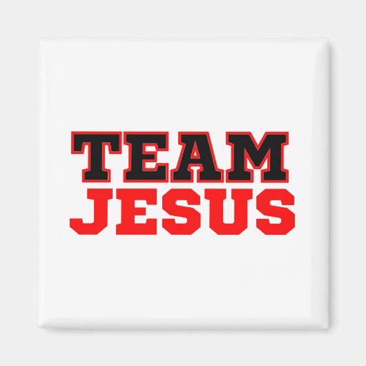 Team Jesus Christelijk Faith Magneet (Voorkant)
