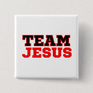 Team Jesus Christelijk Faith Vierkante Button 5,1 Cm