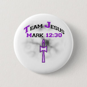 Team Jesus Mark 12:30 Ronde Button 5,7 Cm