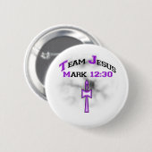 Team Jesus Mark 12:30 Ronde Button 5,7 Cm (Voorkant /achterkant)