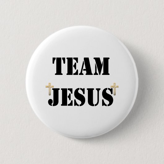 Team Jesus Ronde Button 5,7 Cm (Voorkant)