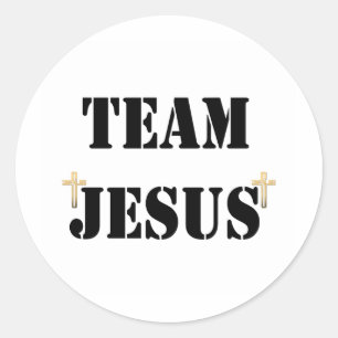 Team Jesus Ronde Sticker