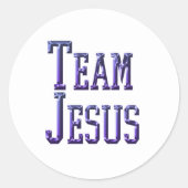 Team Jesus Ronde Sticker (Voorkant)