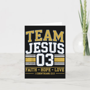 Team Jezus 03 Christelijk Geloof Mannen Tiener Peu Kaart