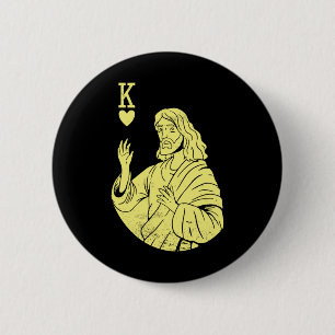 Team Jezus Christus is koning van het hart Religie Ronde Button 5,7 Cm