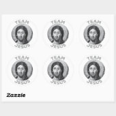 Team Jezus: Christus Pantocrator Ronde Sticker (Vel)