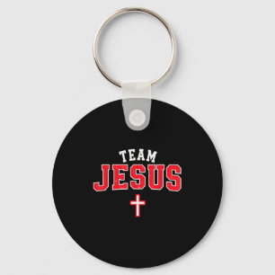 Team Jezus - Grappig christelijk kruisembleem gelo Sleutelhanger