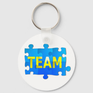 Team Jigzaag Puzzle Key Ring Sleutelhanger