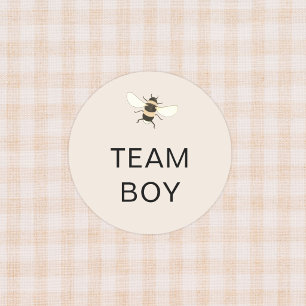 Team Jongen Geslacht Onthulling Feest Stem Bij Ronde Sticker