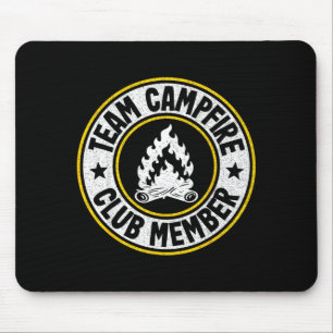Team kampvuur club lid camping bemanning rv famili muismat
