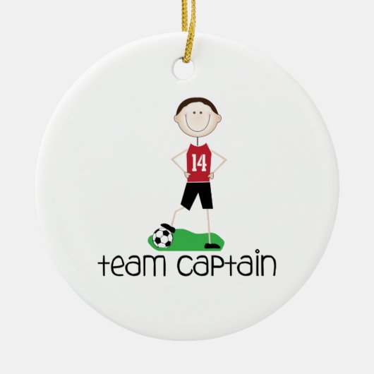 Team kapitein keramisch ornament (Voorkant)
