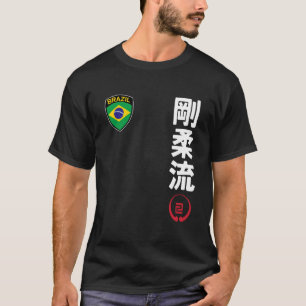 Team Karate Goju Ryu Brazilië Vlag Kanji Japans Ma T-shirt