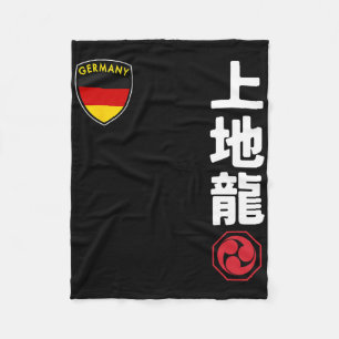 Team Karate Uechi Ryu Duitse vlag Japanse Martial Fleece Deken