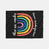 Team Kindergarten 100 dagen samen Rainbow Teache Fleece Deken (Voorkant (Horizontaal))