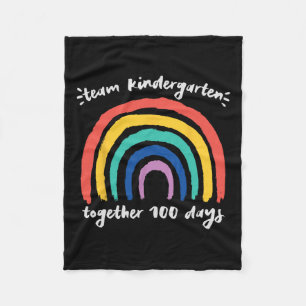 Team Kindergarten 100 dagen samen Rainbow Teache Fleece Deken