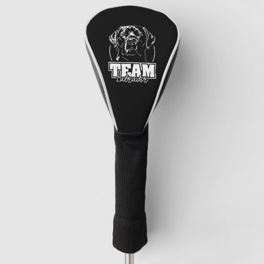 Team Labrador Retriever hond moeder hond Golfheadcover (Voorkant)