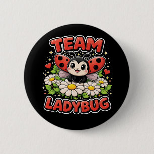 Team Ladybug Ronde Button 5,7 Cm