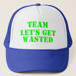 Team laten we verspillen trucker pet