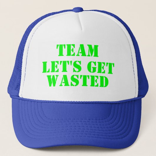 Team laten we verspillen trucker pet (Voorkant)