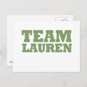 Team Lauren Briefkaart (Voorkant / Achterkant)