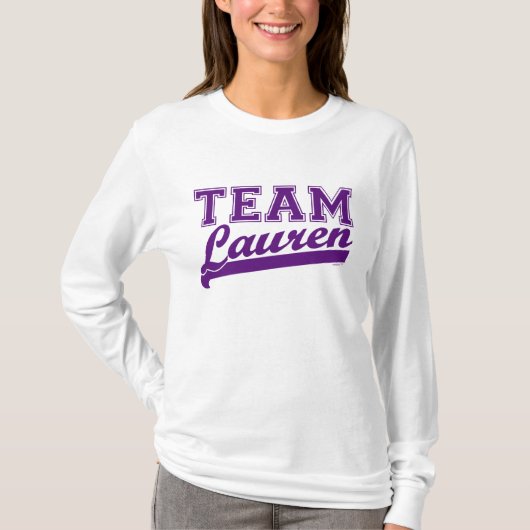 Team Lauren Paars T-shirt (Voorkant)