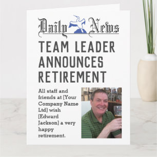 Team Leader Retirement Kaart om te personaliseren
