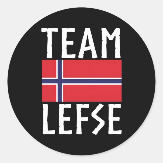 Team Lefse Noors Lefse Making Ronde Sticker (Voorkant)