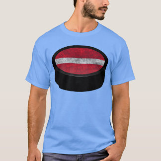 Team Letland Hockey Puck familie T-shirt