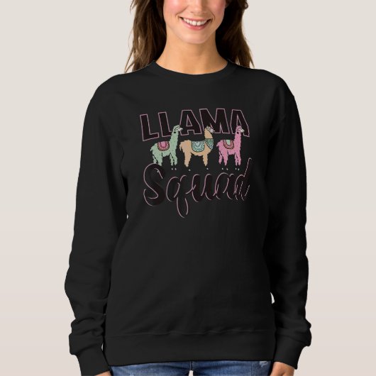 Team Llama Squad    Animal For Men Women  Fun Squa Trui (Voorkant)