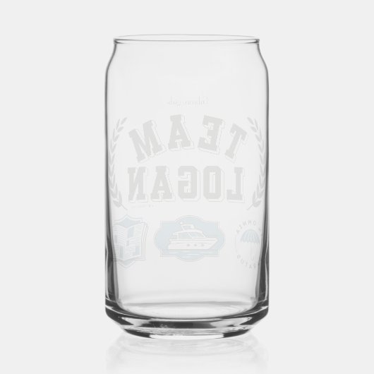 Team Logan Gilmore Girls Design Blikvorm Glas (Achterkant)