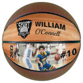Team Logo Player Number foto Athletic Achievement Basketbal (Voorkant)