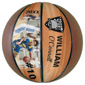 Team Logo Player Number foto Athletic Achievement Basketbal (Verticaal)