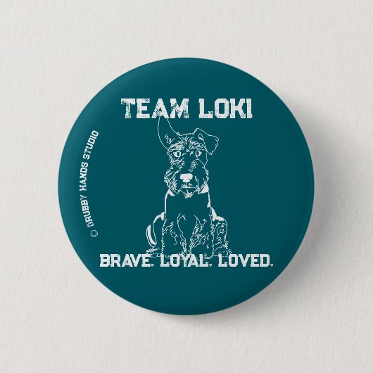 Team Loki Knop Ronde Button 5,7 Cm (Voorkant)
