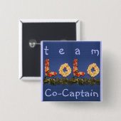 Team Lolo Co Kapitein, knop Vierkante Button 5,1 Cm (Voorkant /achterkant)