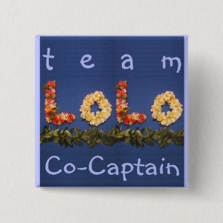 Team Lolo Co Kapitein, knop Vierkante Button 5,1 Cm