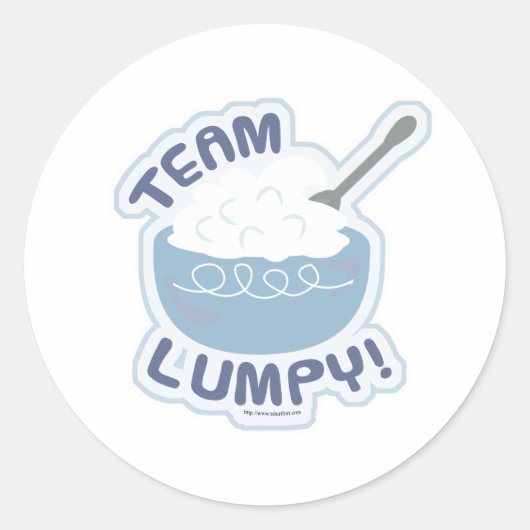 Team Lumpy Potates Ronde Sticker (Voorkant)