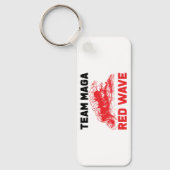 Team maga Red wave sleutelhanger (Voorkant)