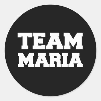 "Team Maria" T-shirts Ronde Sticker