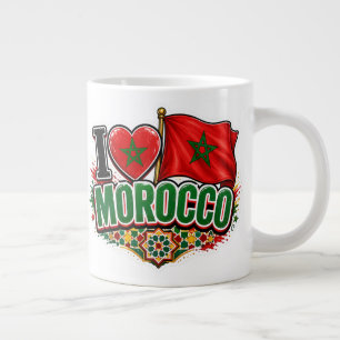 Team Marokko Ik hou van MAROKKO Voetbal Fan Mok