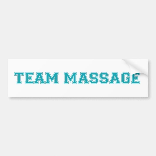 TEAM MASSAGE BUMPERSTICKER (Voorkant)